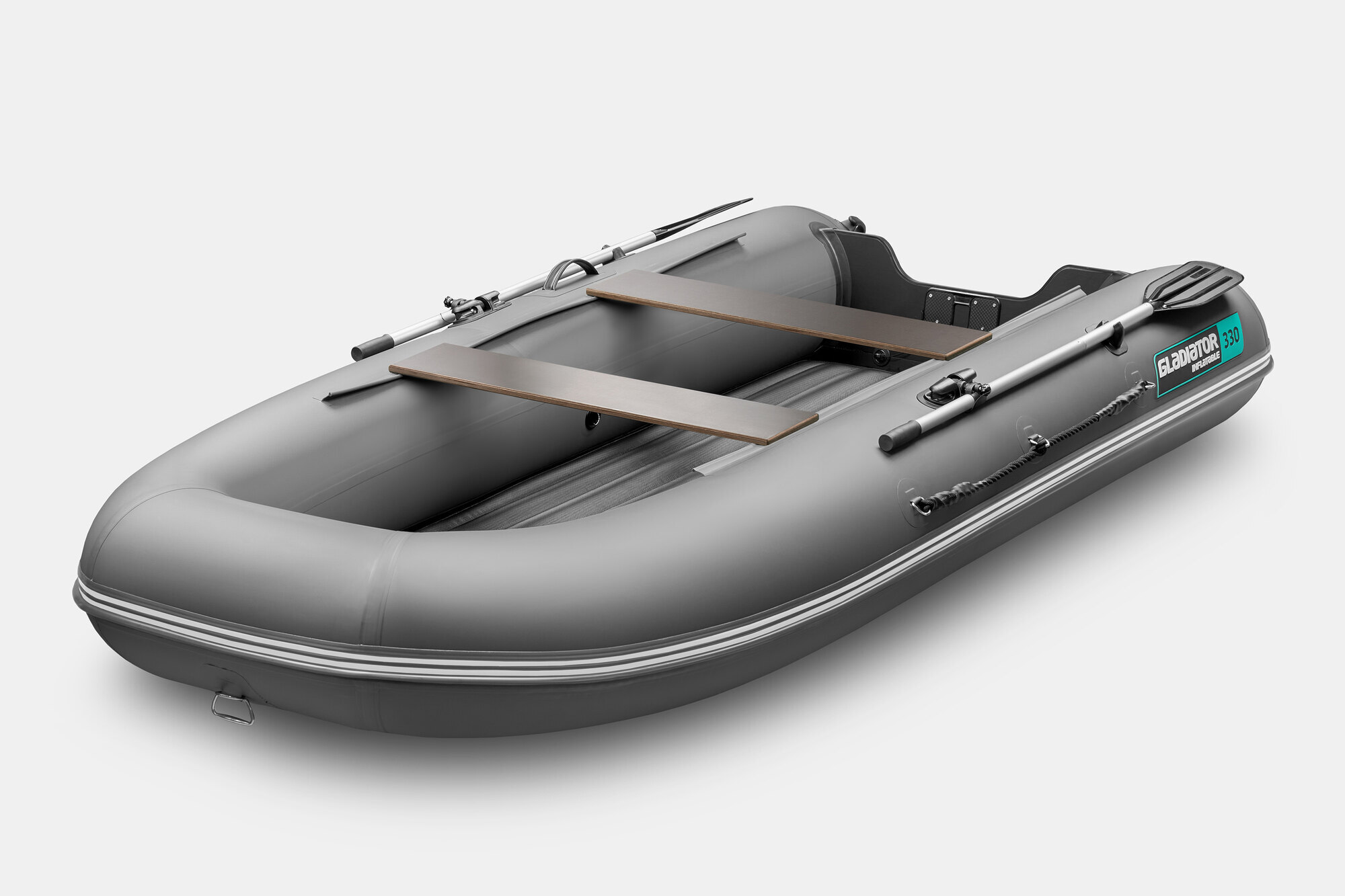 Надувная лодка (НДНД) GLADIATOR E350S тёмно-серый (СПБ)