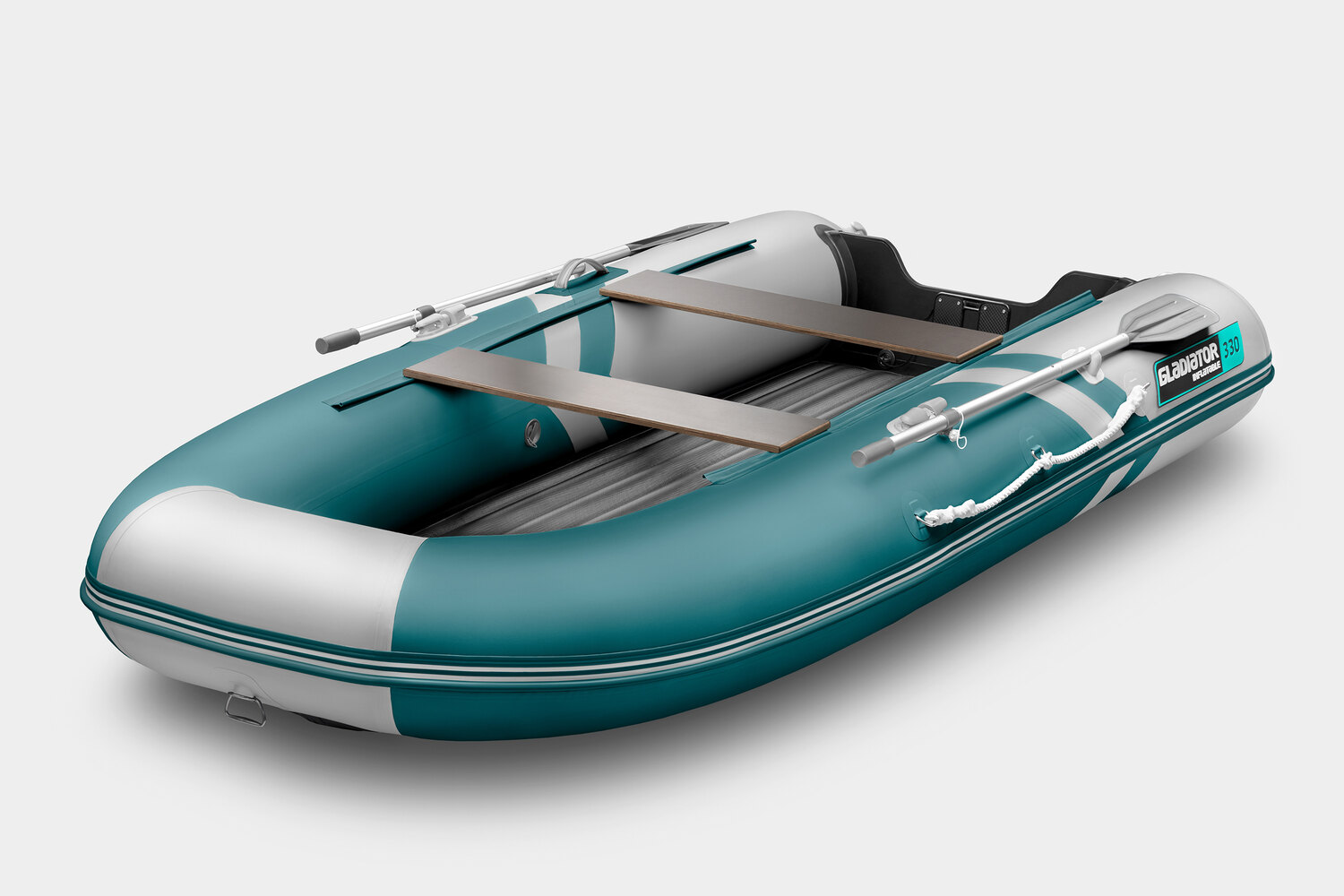 Надувная лодка (НДНД) GLADIATOR E330S морской зеленый-белый (СПБ)