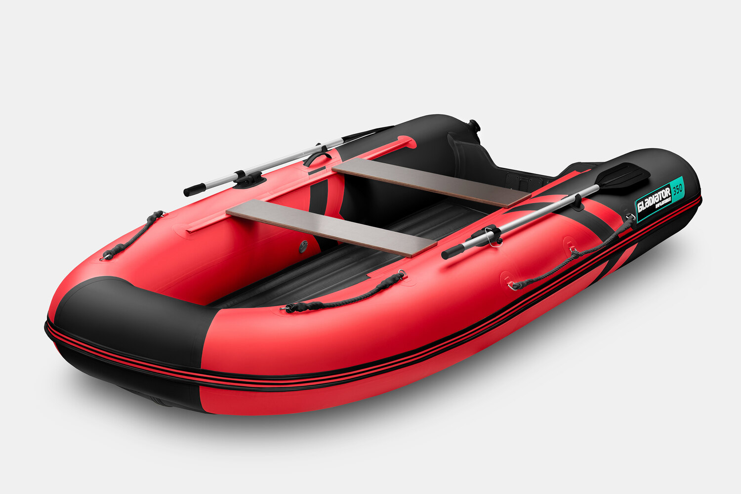 Надувная лодка (НДНД) GLADIATOR E350S красно-черный (СПБ)