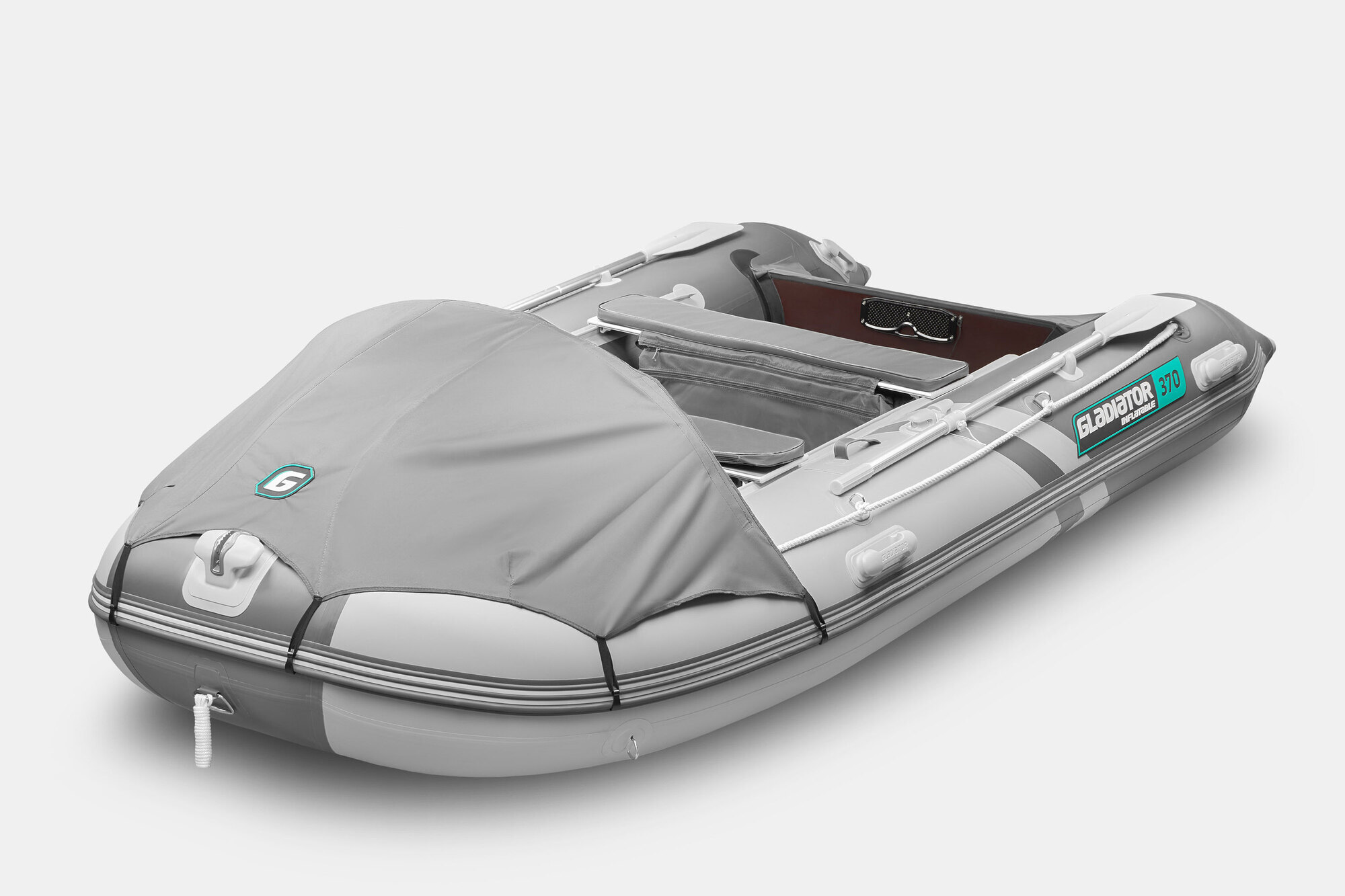 Надувная лодка GLADIATOR C370AL светло/темно-серый