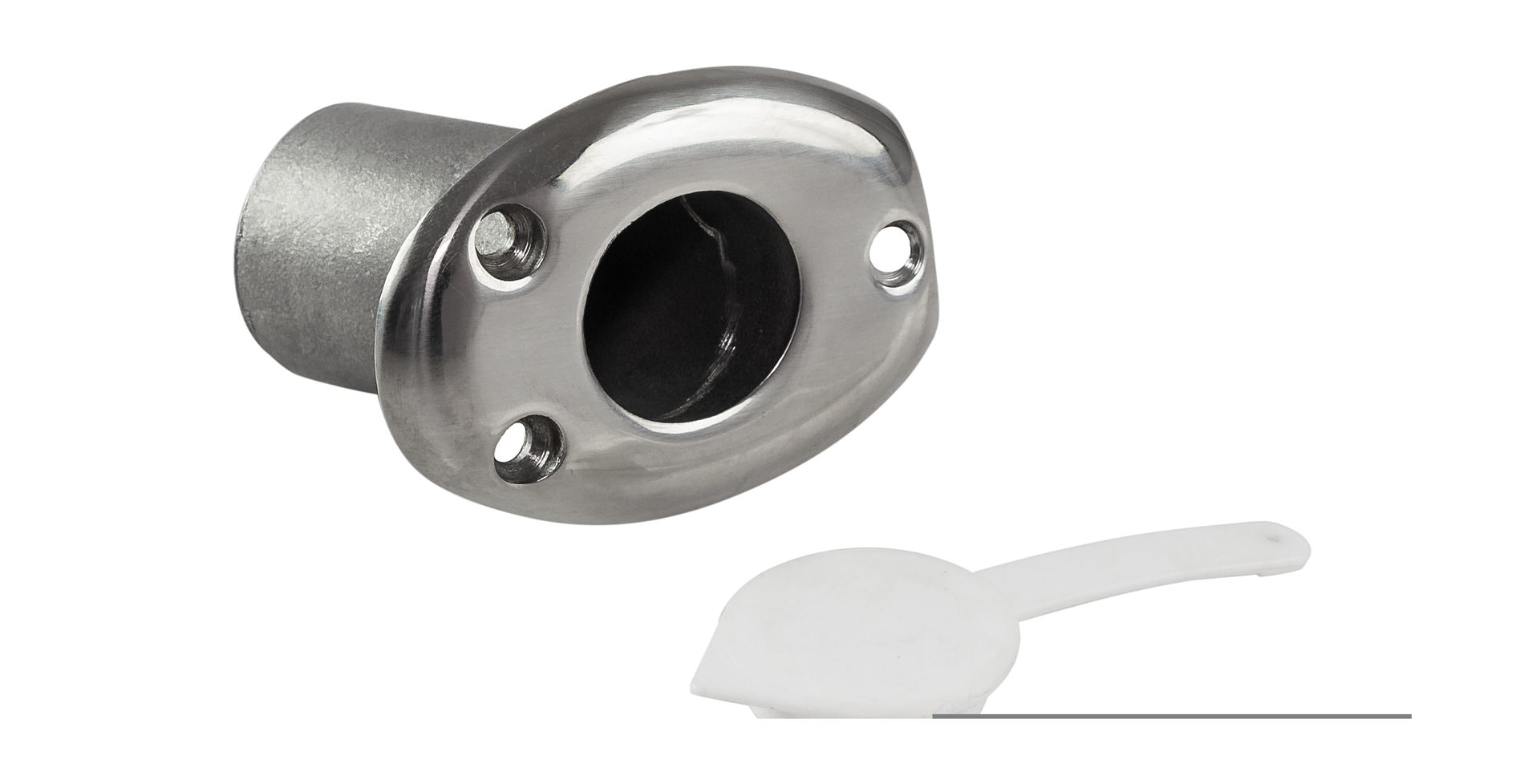 Основание врезное для флагштока д. 25 мм, нержавеющее 