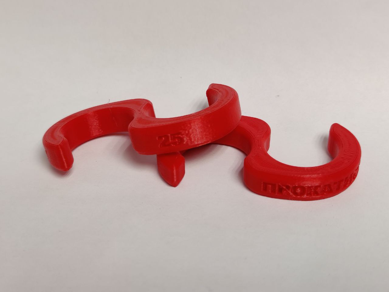 Фиксатор ходового тента тента 25 мм Прокатись.Ру красный, 2 шт