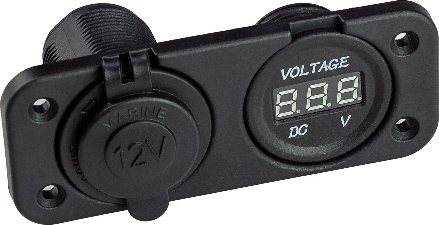 Разъем прикуривателя и цифровой вольтметр (упаковка из 10 шт.)