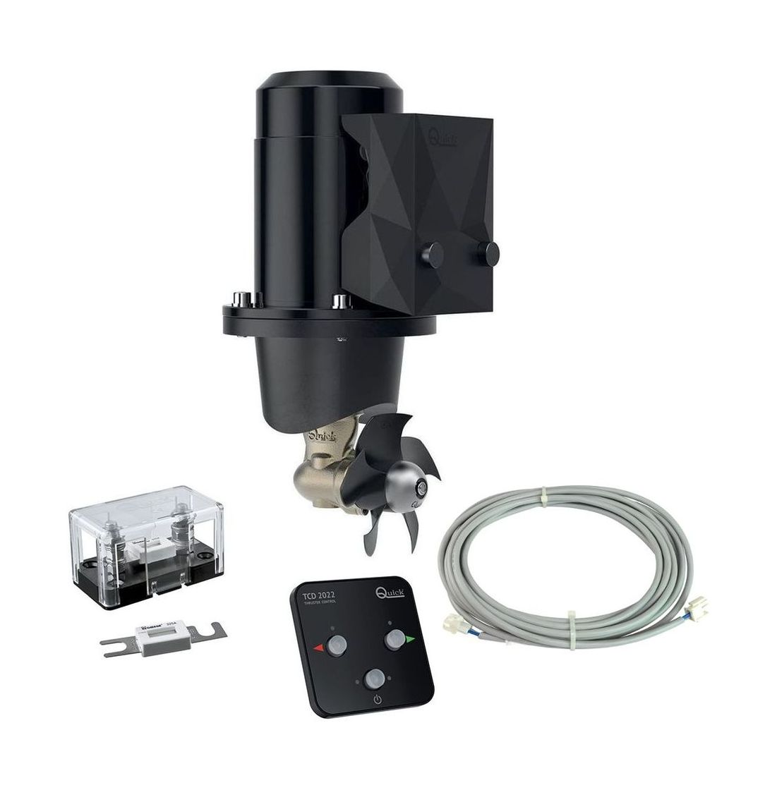 Подруливающее устройство Quick, D110mm, 25KGF, 12 В, (TCD2022 - TCDEX12 - NO TNL)