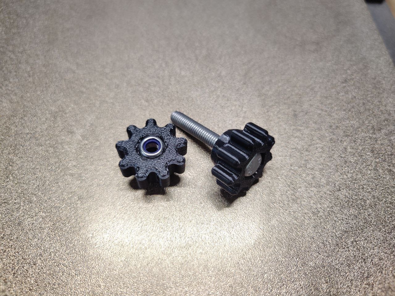 Ручка (барашек) малый М5 черный. К-т 2шт Прокатись.Ру Ручка (барашек) малый М5 черный. К-т 2шт Прокатись.Ру