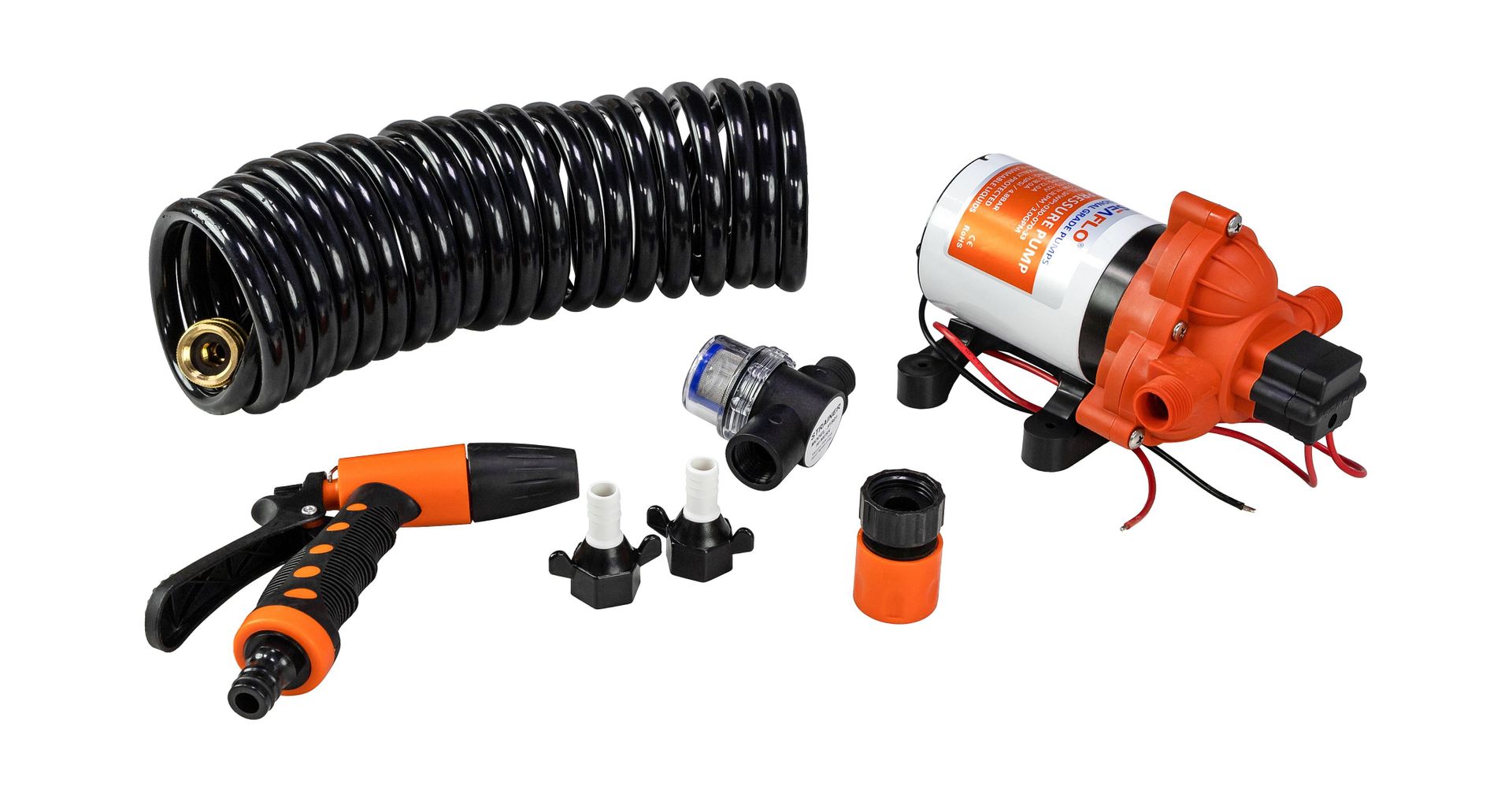 Комплект помывочный SeaFlo, 12 В, 11.6 л/мин, 70 PSI (4.8 бар) (упаковка из 4 шт.)