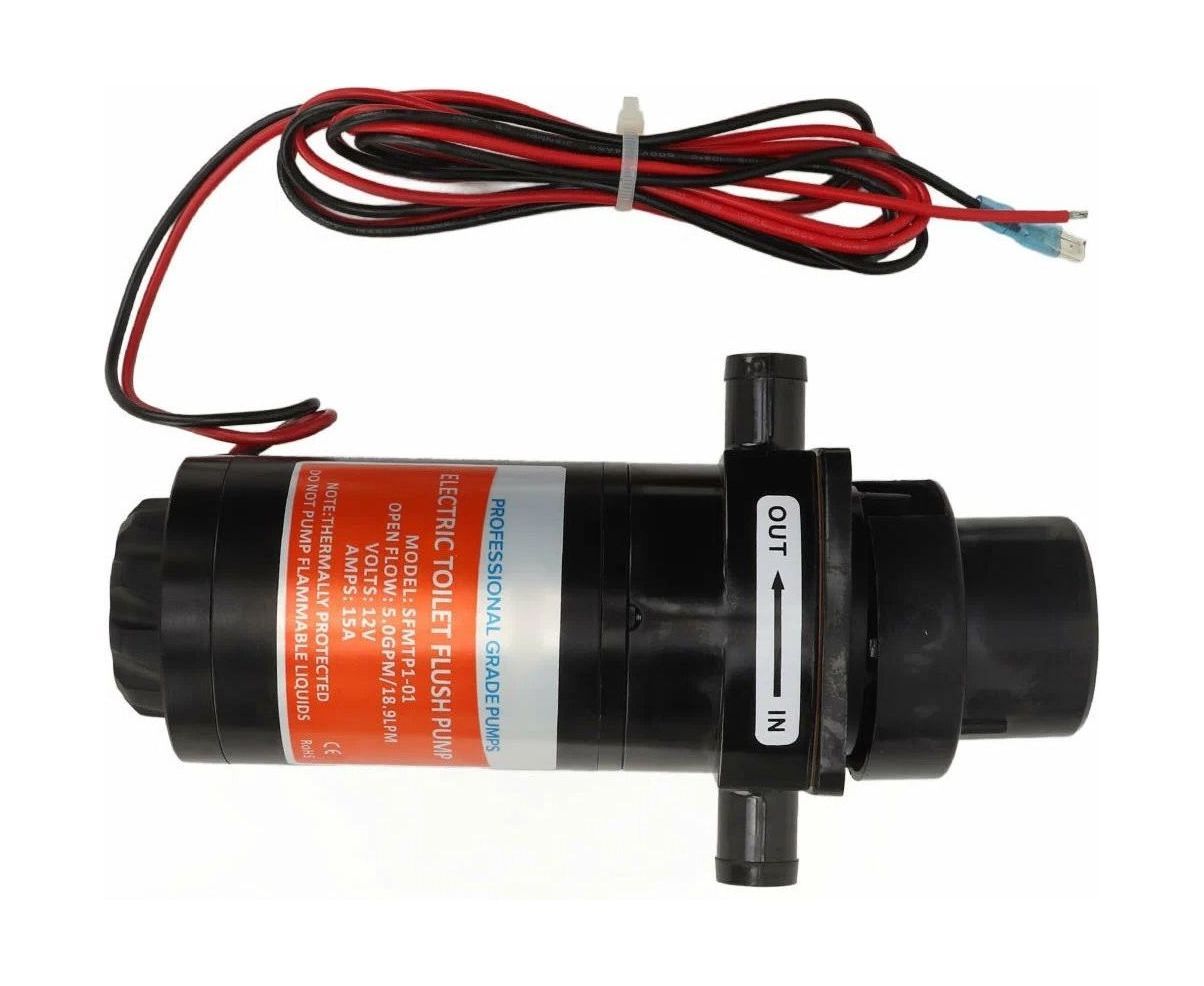 Насос электрический для унитаза, круглый фланец 12 В, SeaFlo