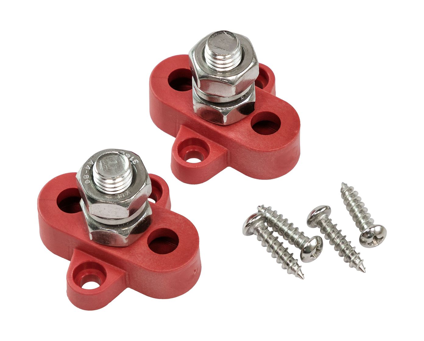 Клемма-штифт одинарная, M10, красная/красная