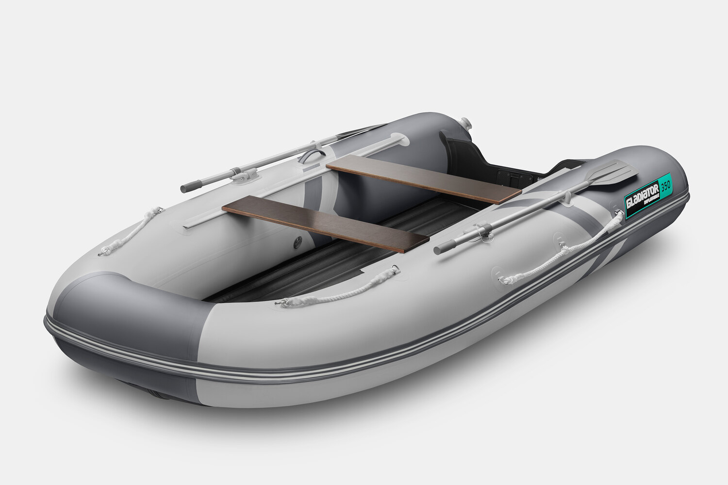 Надувная лодка (НДНД) GLADIATOR E350S светло-темносерый (СПБ)