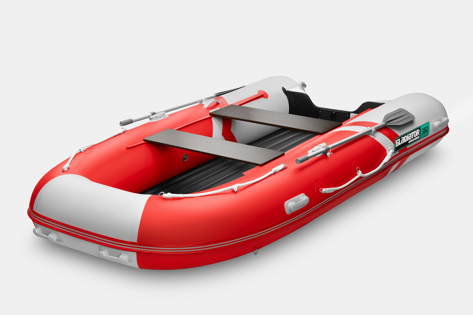 Надувная лодка (НДНД) GLADIATOR E380S красно-белый (СПБ)
