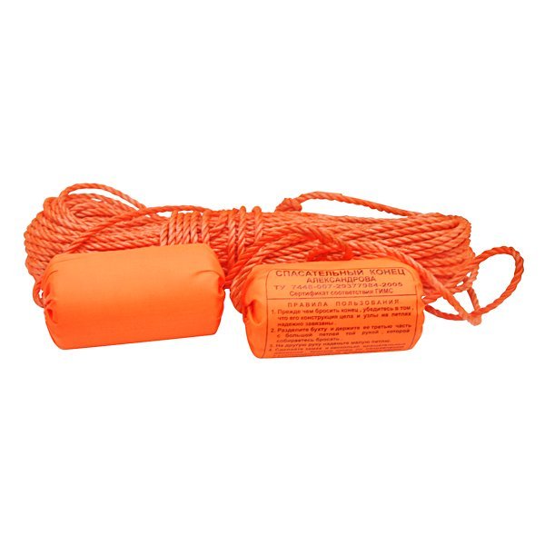 Спасательный конец Александрова (поплавки в тканевой оболочке), линь 30м