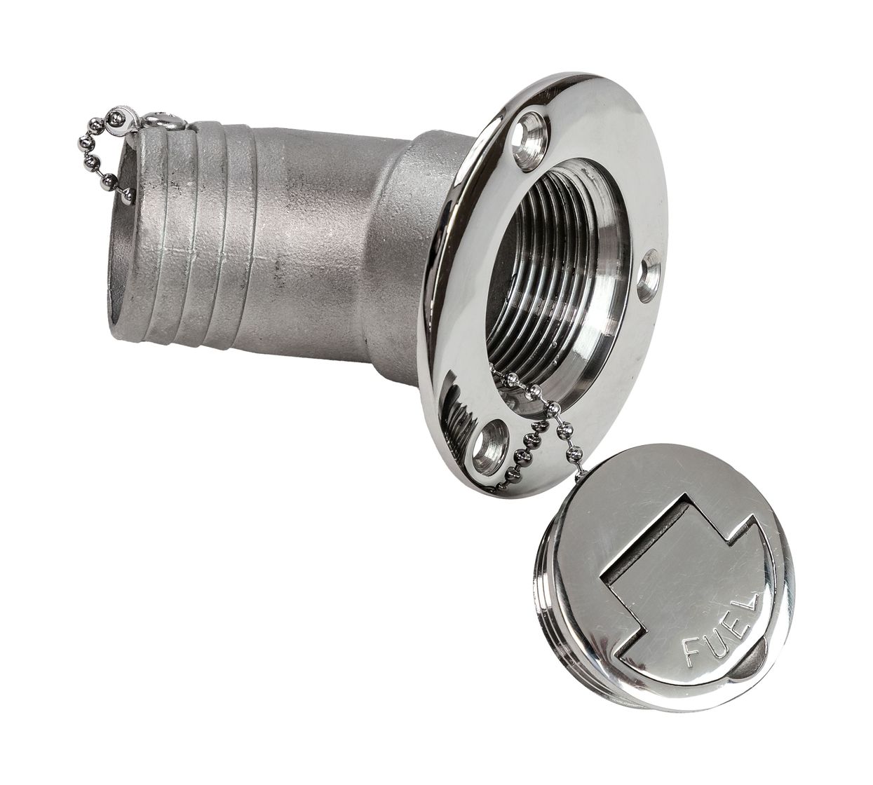 Горловина заливная угловая для бензина 38 мм, Marine Rocket