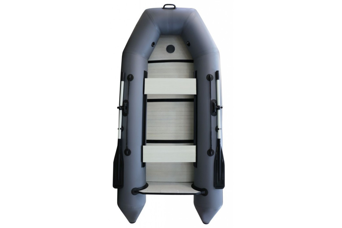 Лодка ПВХ Polar Bird 260 ТМ (ЧИРОК) (+слань стеклокомпозит) серый