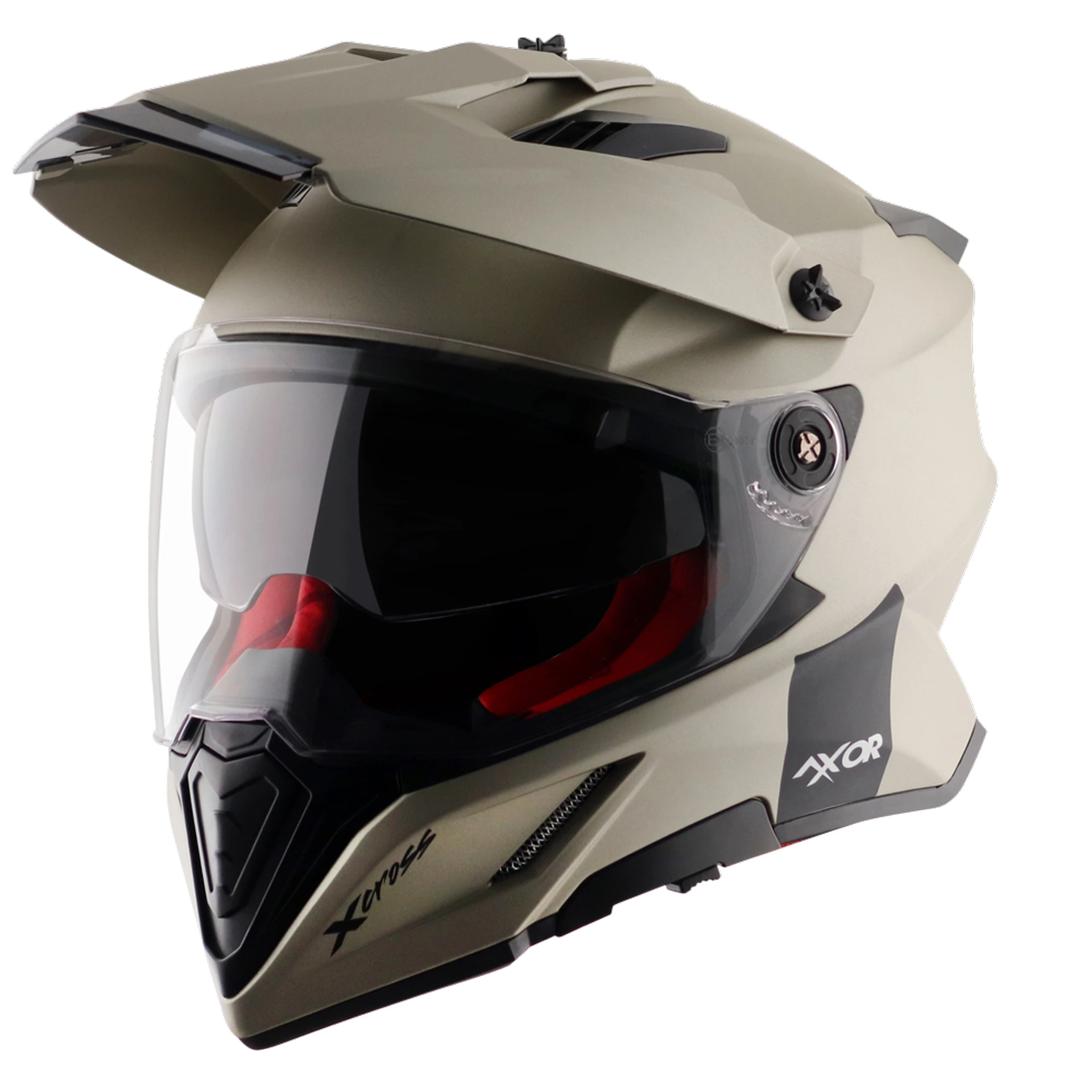 Шлем AXOR X-CROSS DUAL VISOR NR, с визором, цвет никель (L)
