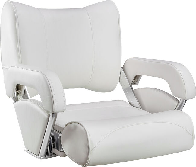Кресло Twin 46 мягкое с перекидной спинкой, обивка белый винил