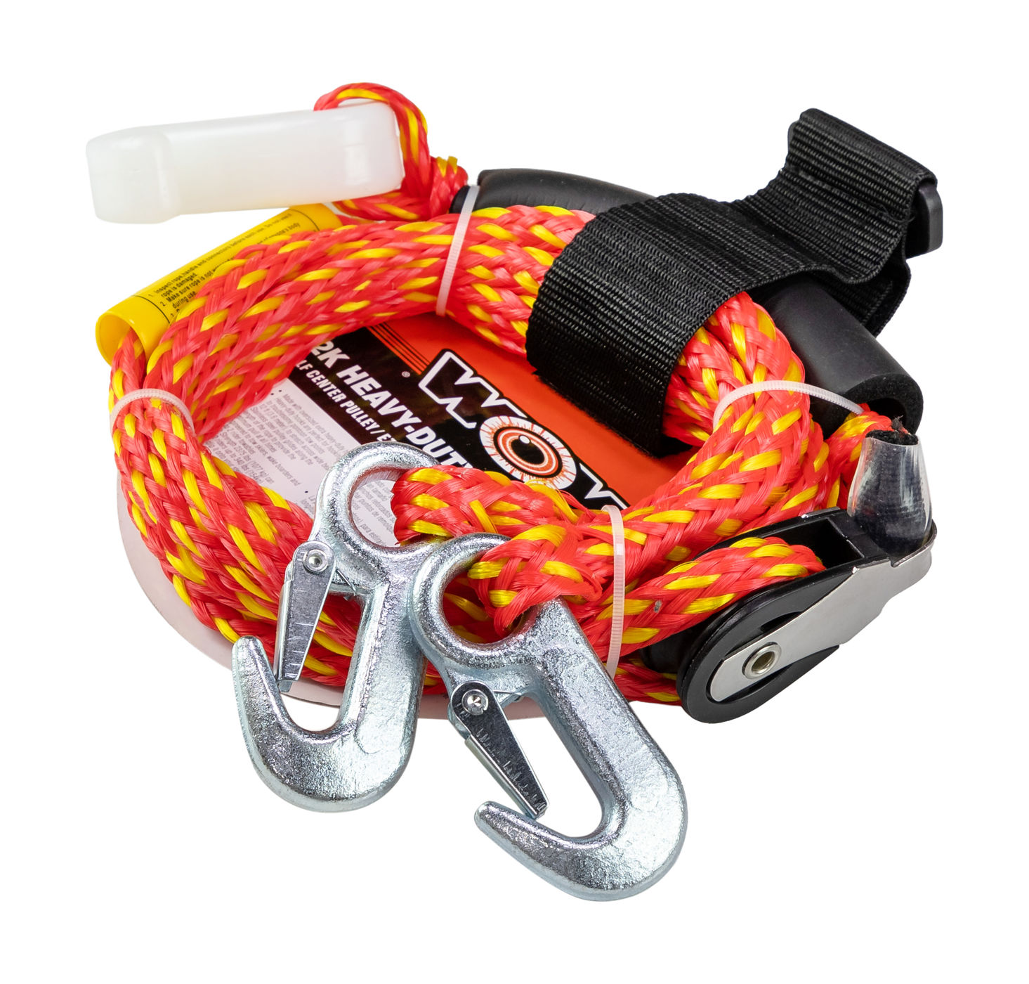 Фал буксировочный к транцу с поплавком и блочком для распределения нагрузки