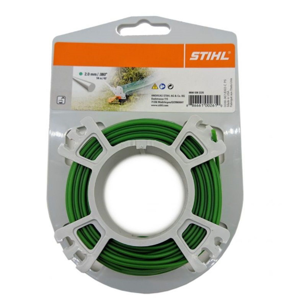 Леска для триммера Stihl круглого сечения 2,0 мм х 14 м Леска для триммера Stihl круглого сечения 2,0 мм х 14 м