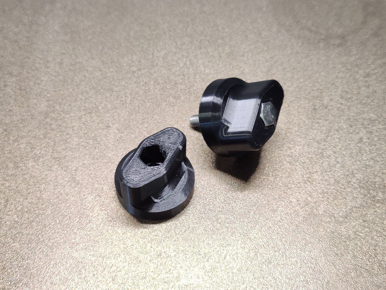 Ручка усиленная (барашек) М6 черный. К-т 2шт Прокатись.Ру Ручка усиленная (барашек) М6 черный. К-т 2шт Прокатись.Ру