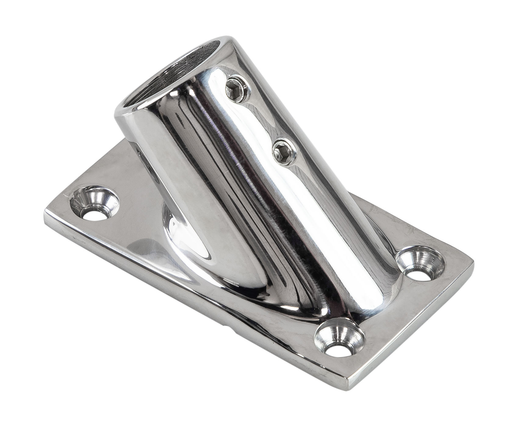 Основание стойки леера 7/8" (22,2 мм), 45 град, прямоугольное