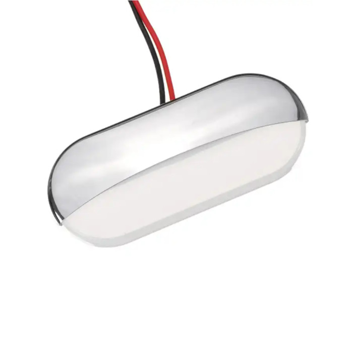 Светильник для подсветки палуб и трапов светодиодный, холодный белый свет, нерж. сталь