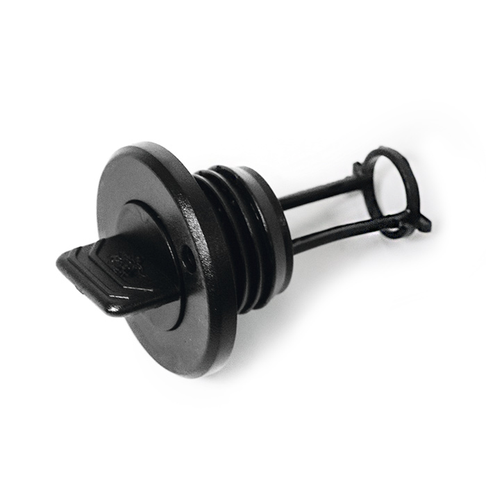 Заглушка дренажная круглая SUNFINE 43x66 мм, пластик черный