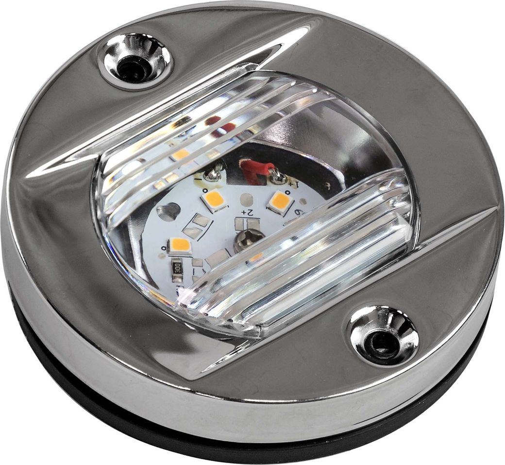 Огонь кормовой круглый, светодиодный теплый белый свет 12 В, SeaFlo (упаковка из 10 шт.)