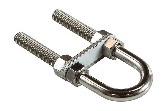 Рым-болт U-образный D9,5 мм, L резьбы 63,5 мм