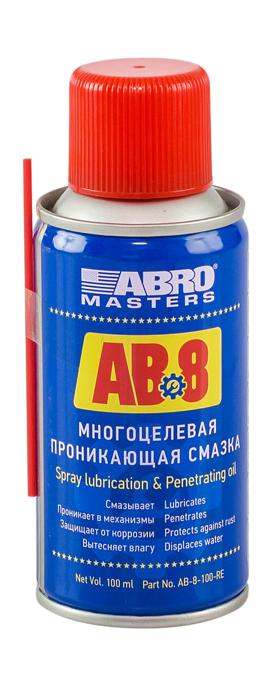 Смазка-спрей многоцелевая проникающая, 100 мл, ABRO MASTERS