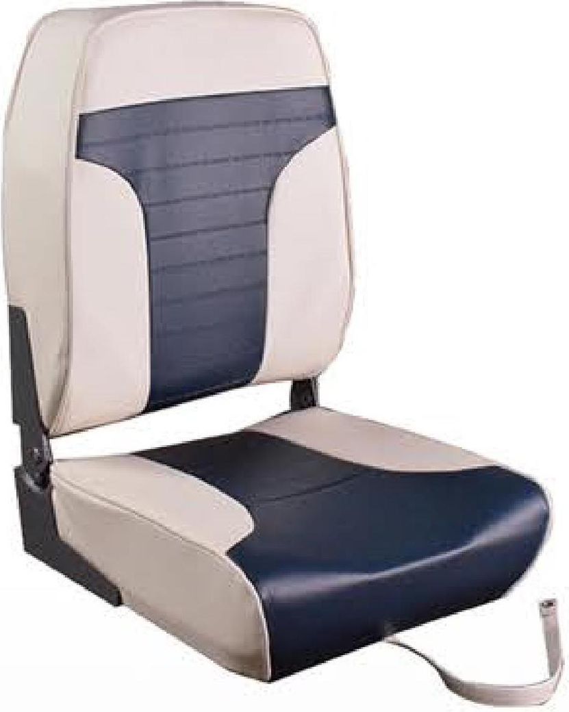 Кресло мягкое складное Marine Rocket, обивка винил, цвет серый/синий