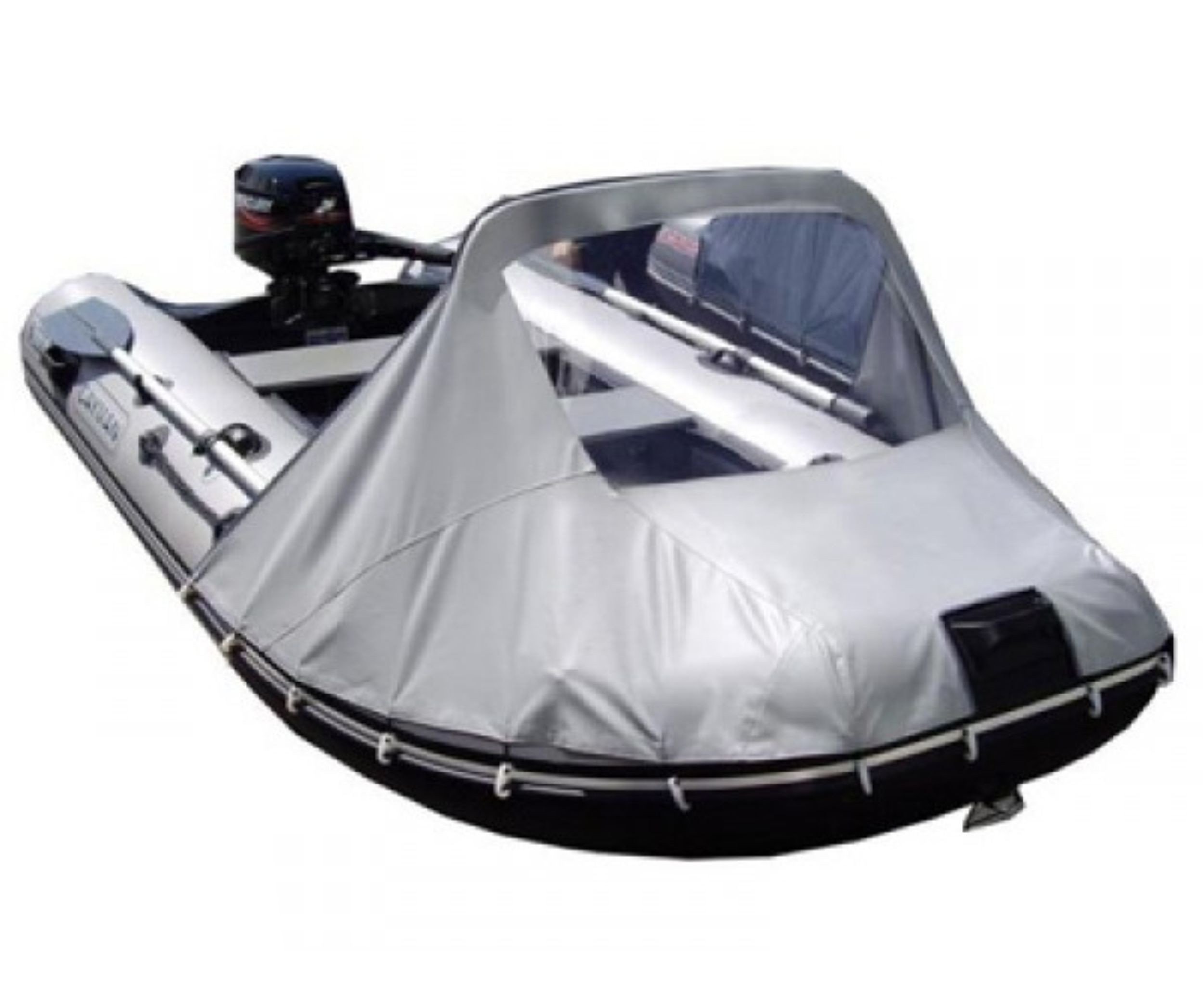 Тент носовой на лодку Кайман N-380, оливковый