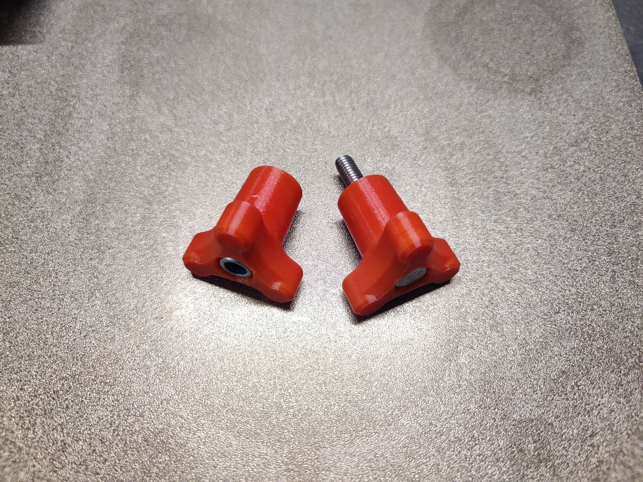 Ручка (барашек) треугольный М6. Удлиненный. Цвет оранженвый. К-т 2шт Прокатись.Ру Ручка (барашек) треугольный М6. Удлиненный. Цвет оранженвый. К-т 2шт Прокатись.Ру