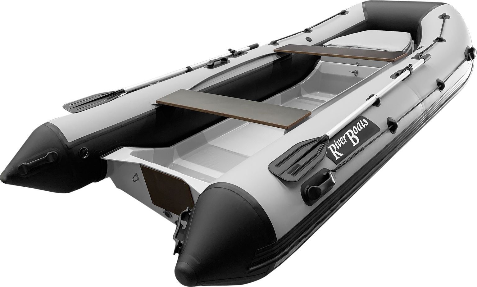 Лодка RIB River Boats RB 380,носовая утка серая,серо-оранжевый