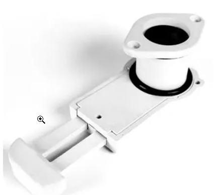 Сливной клапан 36 мм с задвижкой (под отверстие 40 мм) серый