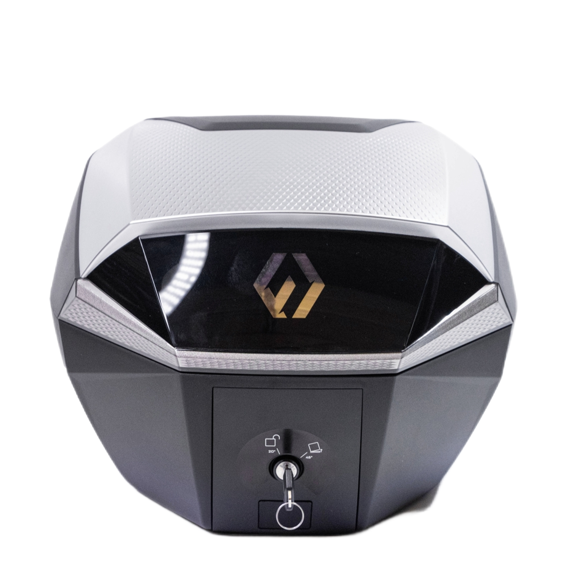 Кофр Furchtlos SHIELD Top Case S LUXE Black/Silver + Крышка для кофра SHIELD Top Case S, серая