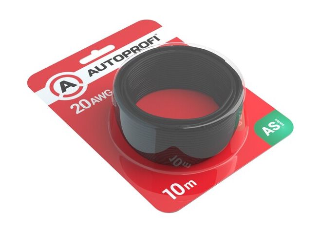 Провод монтажный низковольтный 0,5 мм2 /20AWG черный,10 м