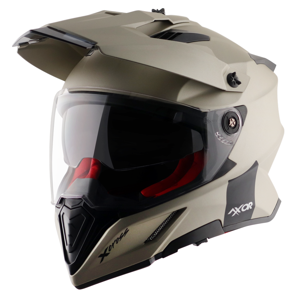 Шлем AXOR X-CROSS DUAL VISOR NR, с визором, цвет никель (L)