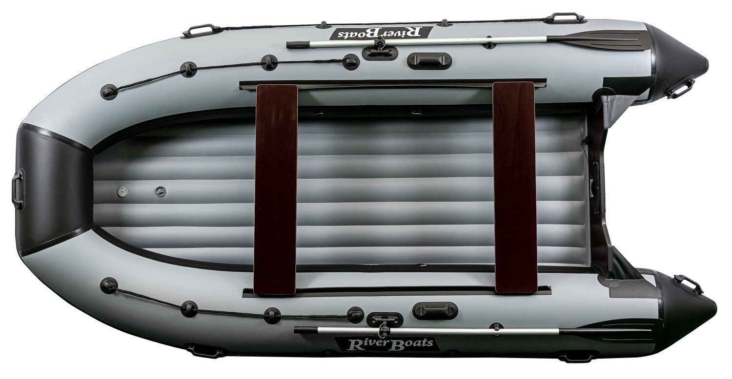 Лодка ПВХ River Boats RB 410 НДНД серо-красный