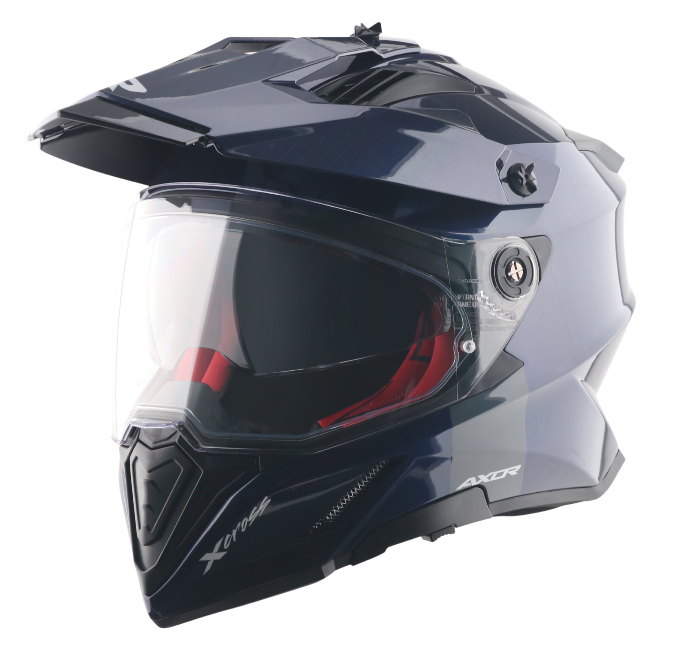 Шлем AXOR X-CROSS DUAL VISOR SC, с визором, цвет синий (S)