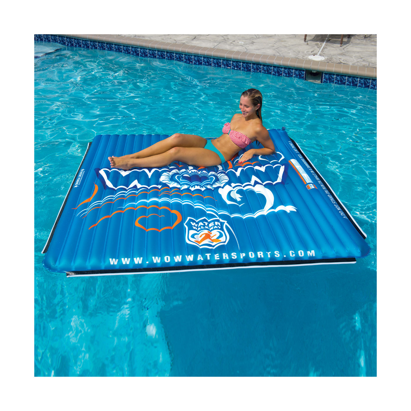 Матрас надувной World of watersports синий, 1,8x1,8 м