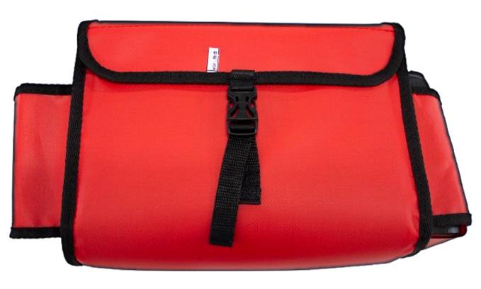 Сумка на ликтрос с бутылкодержателем 30 см красный