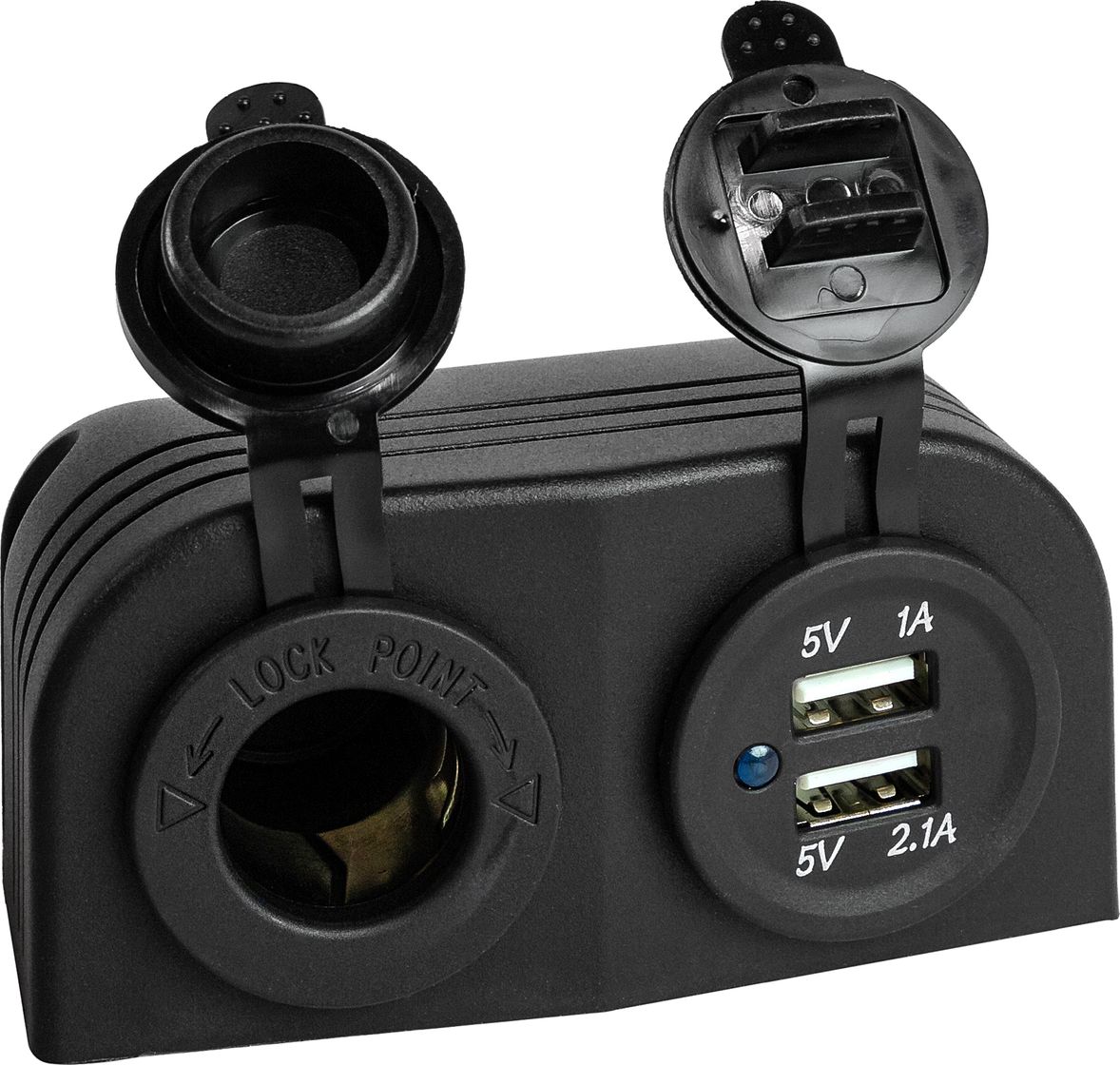 Панель с USB-разъемом 5в 2.1А и прикуривателем (упаковка из 40 шт.)