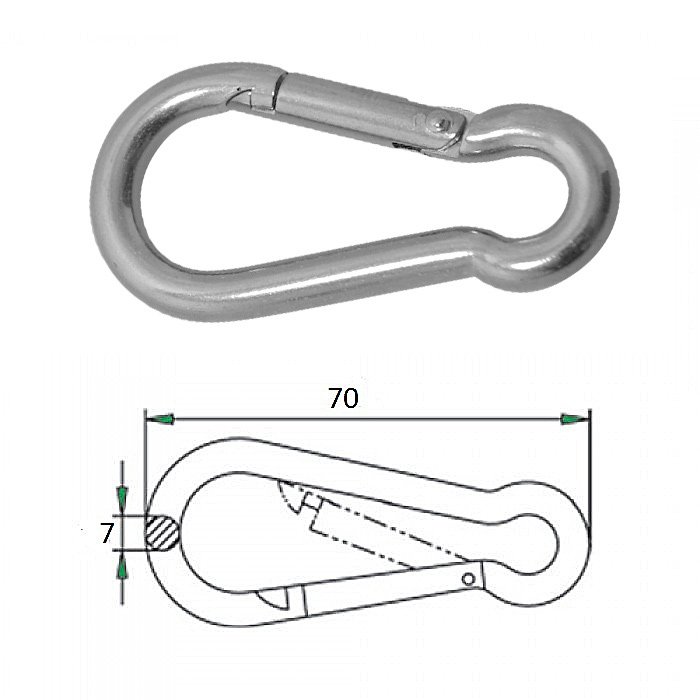 Гак-карабин  7х70мм