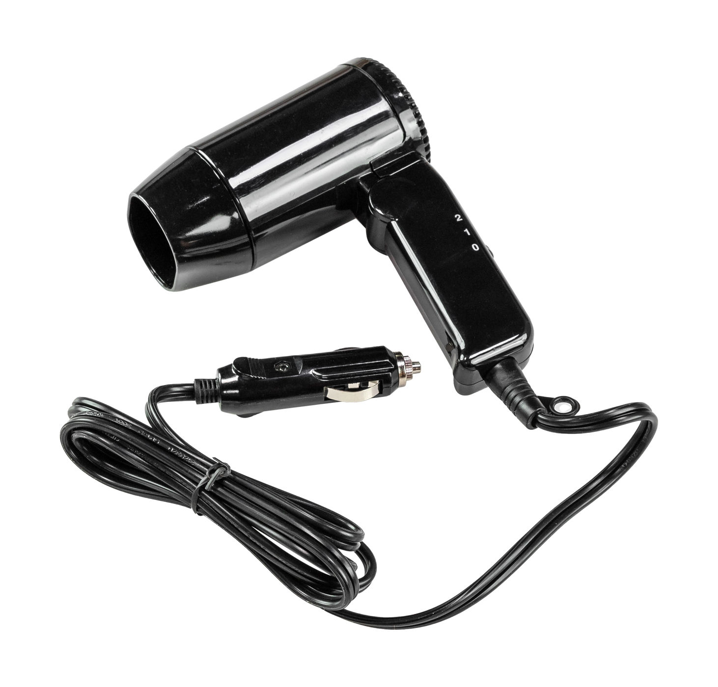 Фен 12 В, 210 Вт, провод 1,2 м в прикуриватель