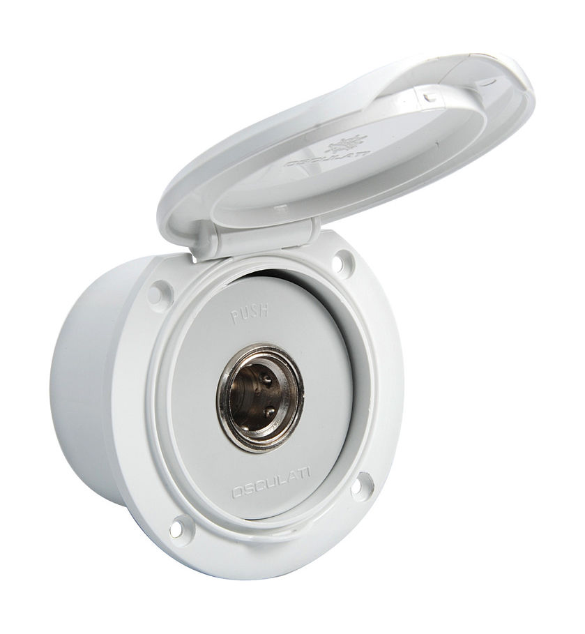 Короб с быстроразъемным штуцером, круглый, белый (16.441.55)