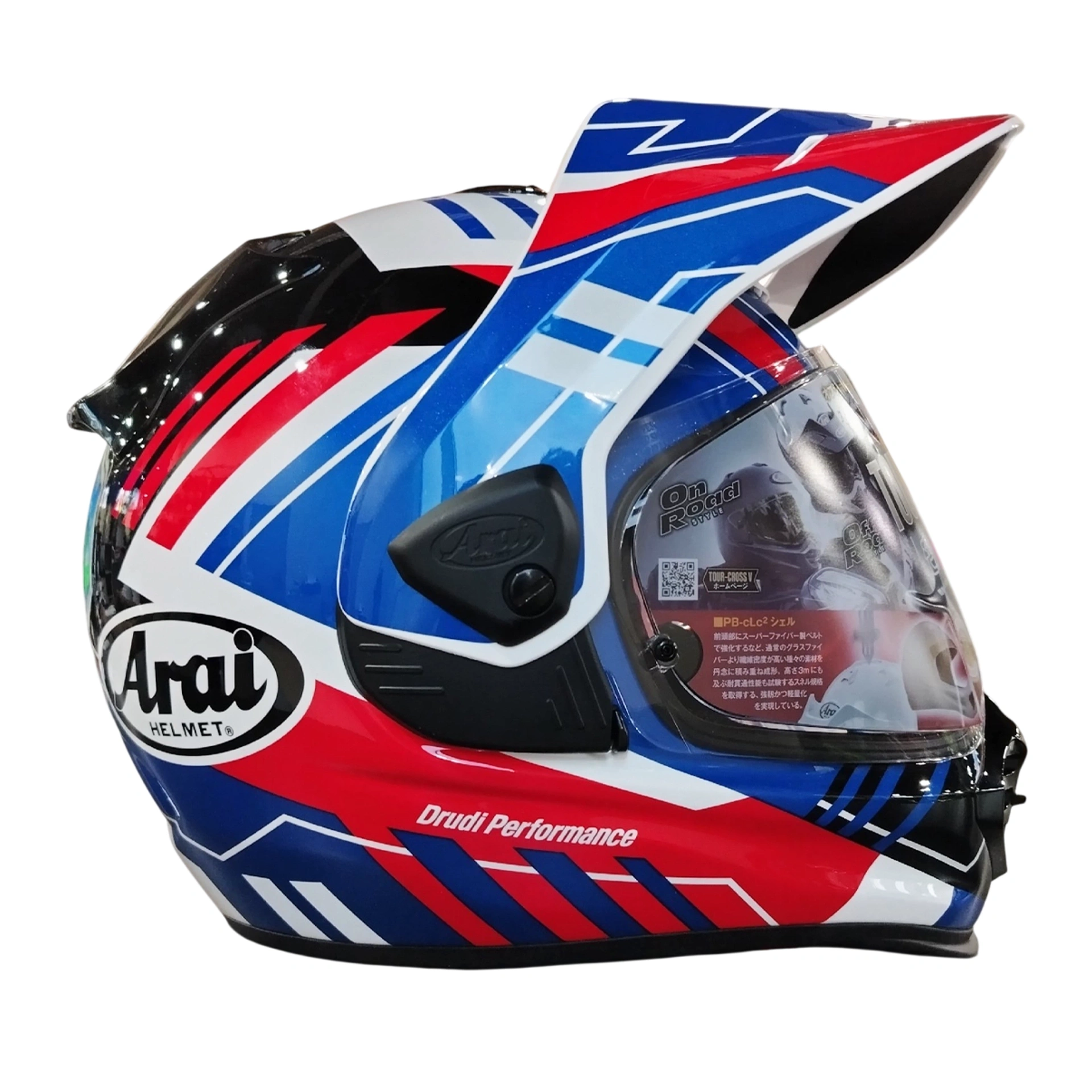 Шлем Arai Tour Cross X5 Discovery Blue, синий/белый/красный, размер L (RR)