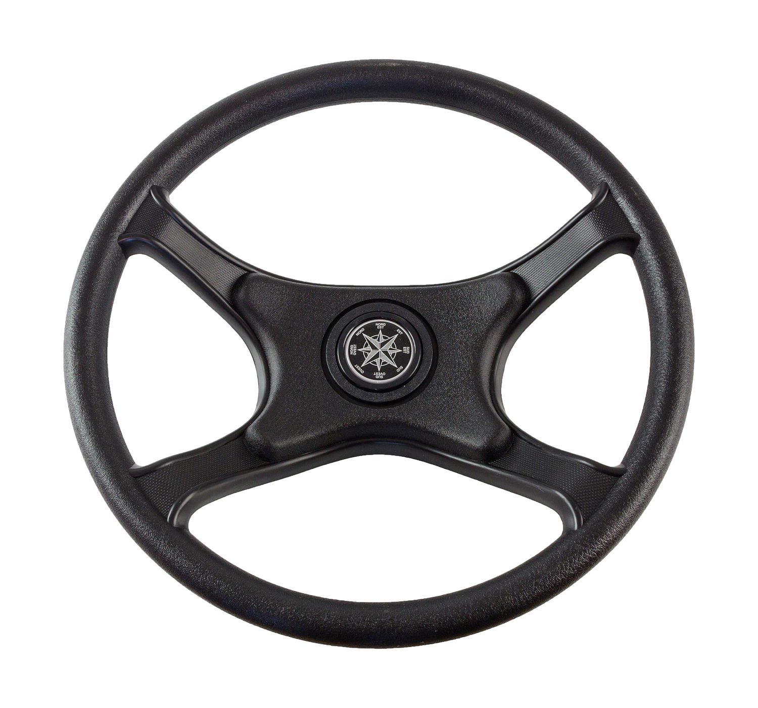 Рулевое колесо VN8004-01 LAGUNA черное сереб.спицы диам.335 мм