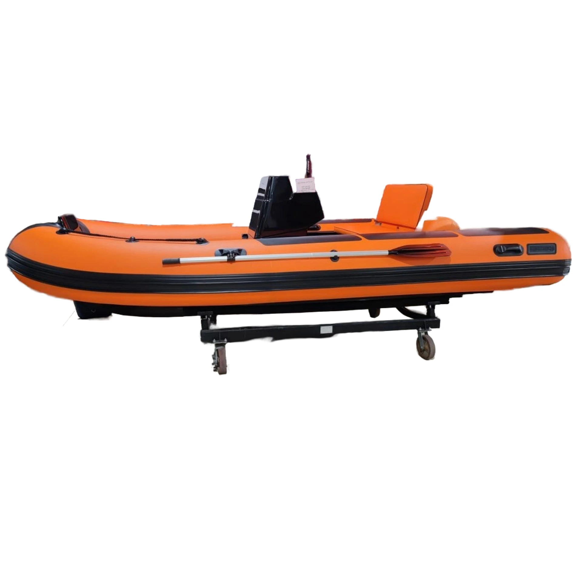 Лодка RIB Forza Marine Навигатор 420R PRO черный/оранжево-черный
