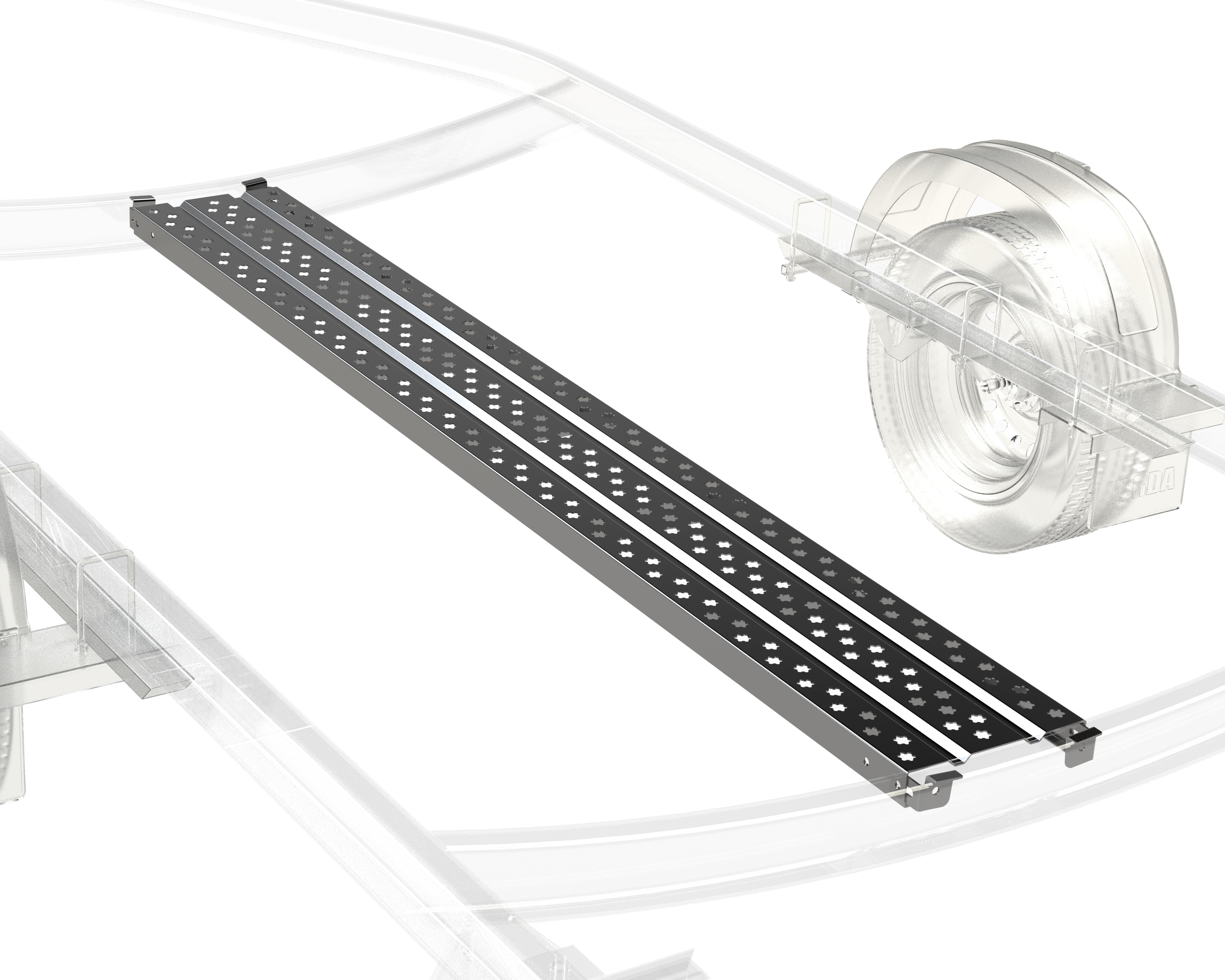 Трап Praktik.pro для прицепа МЗСА 821131.211/МЗСА L 6022-1.13 исп 211 /цинк/ (длинная секция 1900 мм)