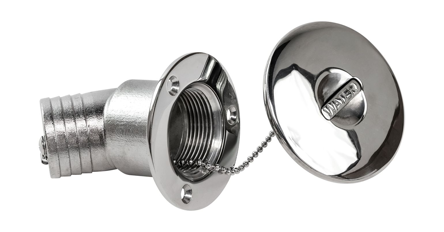 Горловина заливная для воды, угловая, под шланг 38 мм Marine Rocket