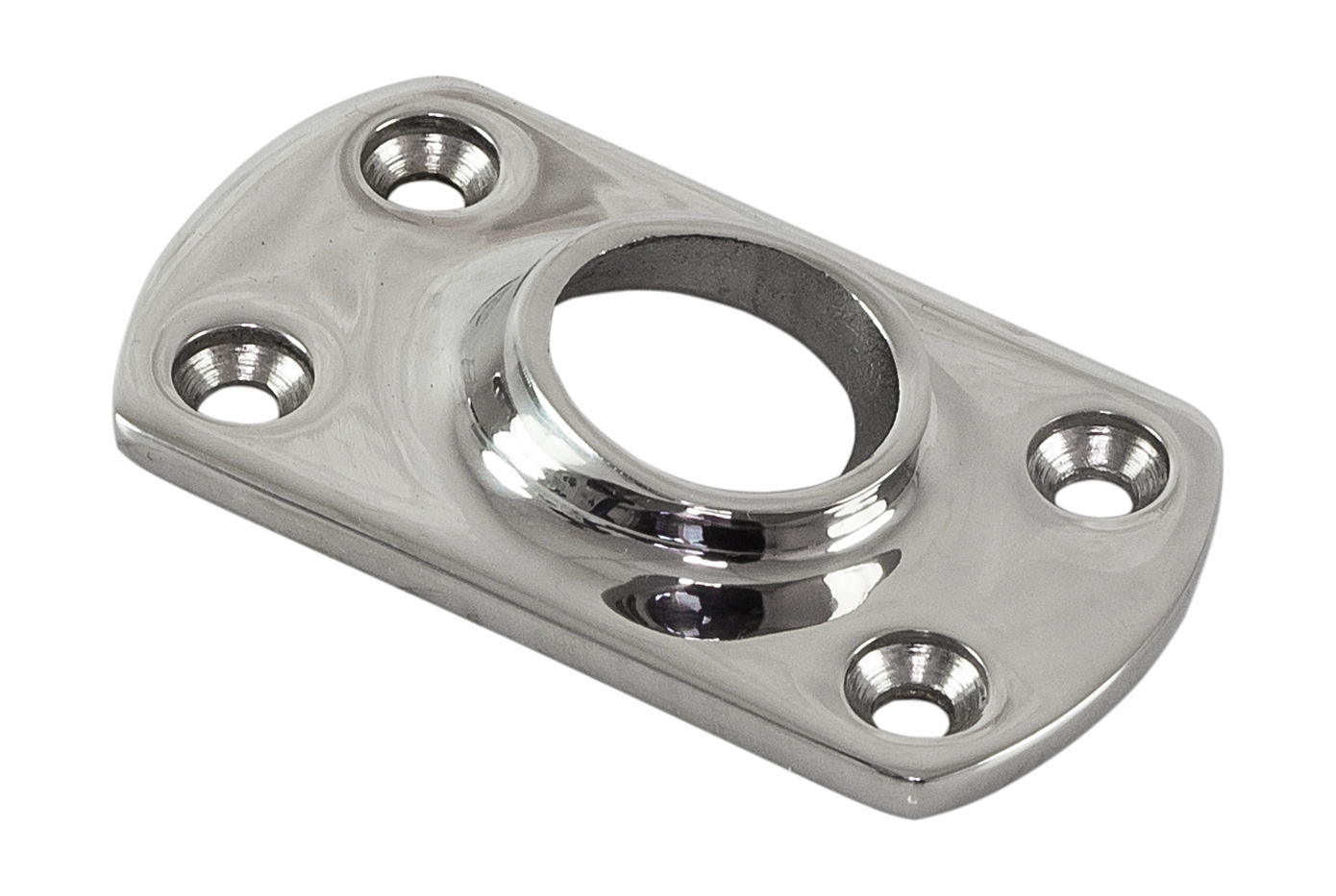 Основание стойки леера 7/8" (22 мм), 60 град, прямоугольное под сварку